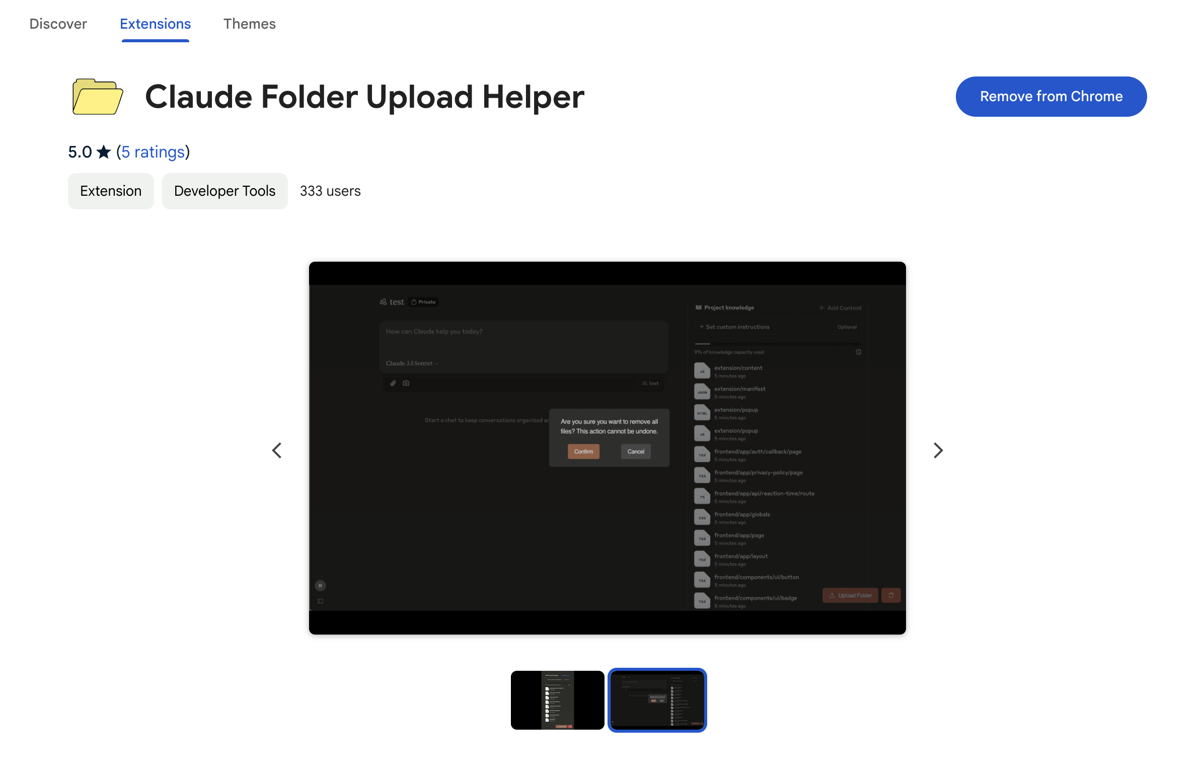 An image of the Claude Folder Upload Helper project.