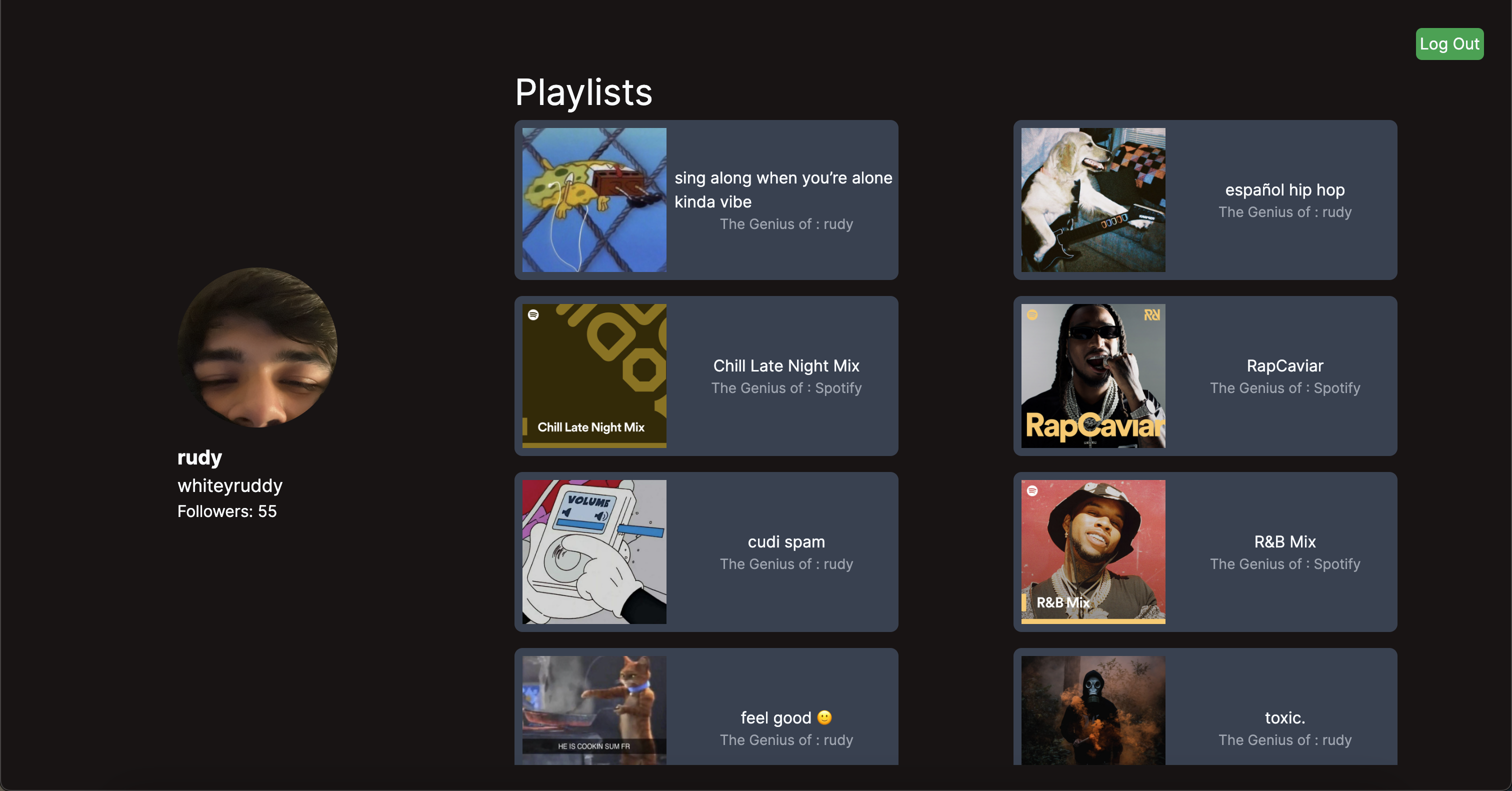 An image of the Spotify MultiSelect project.